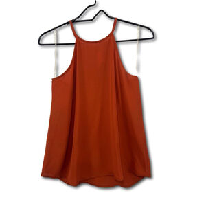 Active USA Tank Top Red Orange Solid Lightweight Flowy Cami Women’s Small